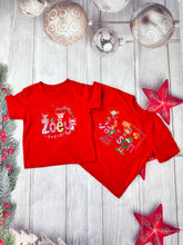 Load image into Gallery viewer, Short Sleeve Christmas T-Shirt name
