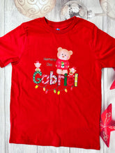 Load image into Gallery viewer, Short Sleeve Christmas T-Shirt name
