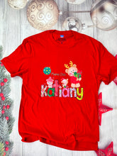 Load image into Gallery viewer, Short Sleeve Christmas T-Shirt name
