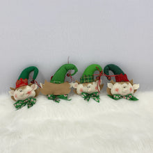 Load image into Gallery viewer, Christmas Brooch Claus, Snow, Reindeer, Elf and Ginger  - Tree Ornaments
