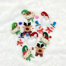 Load image into Gallery viewer, Christmas Brooch Claus, Snow, Reindeer, Elf and Ginger  - Tree Ornaments
